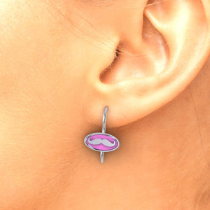 The PinkStache Earrings